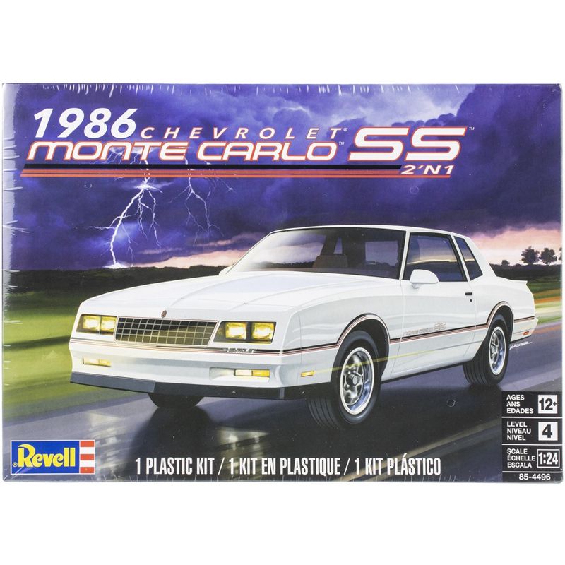 Plastic Model Kit-'86 Chevy Monte Carlo Ss 2n1 1:24
