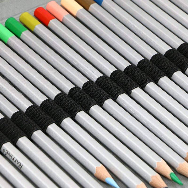 BTSKY 160 Slots Colored Pencil Organizer - Deluxe PU Leather Pencil Case Holder (Green)