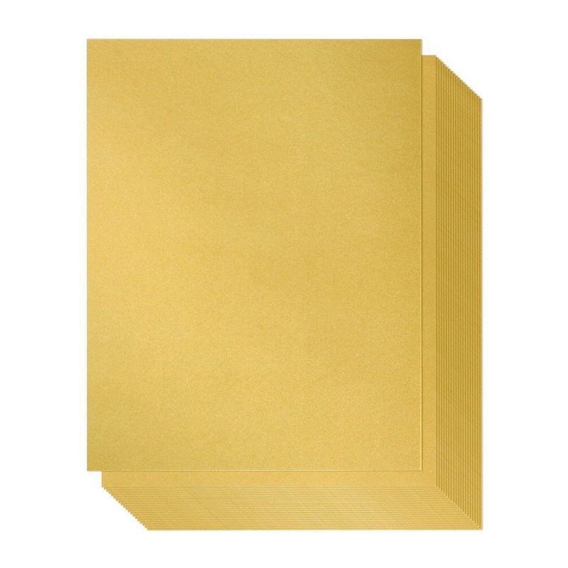 Best Paper Greetings 96 Pack-Gold Metallic Shimmer Paper, Double Sided, 110 GSM for Art & Craft, DIY Weddings Invitations 8.5" x 11"