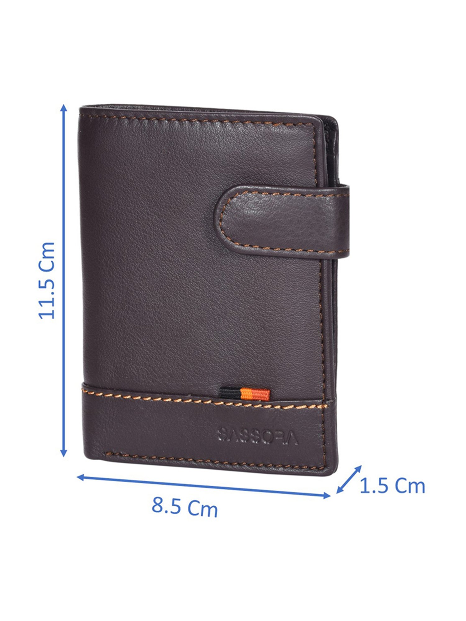 SASSORA Pablo Brown Small Leather Notecase