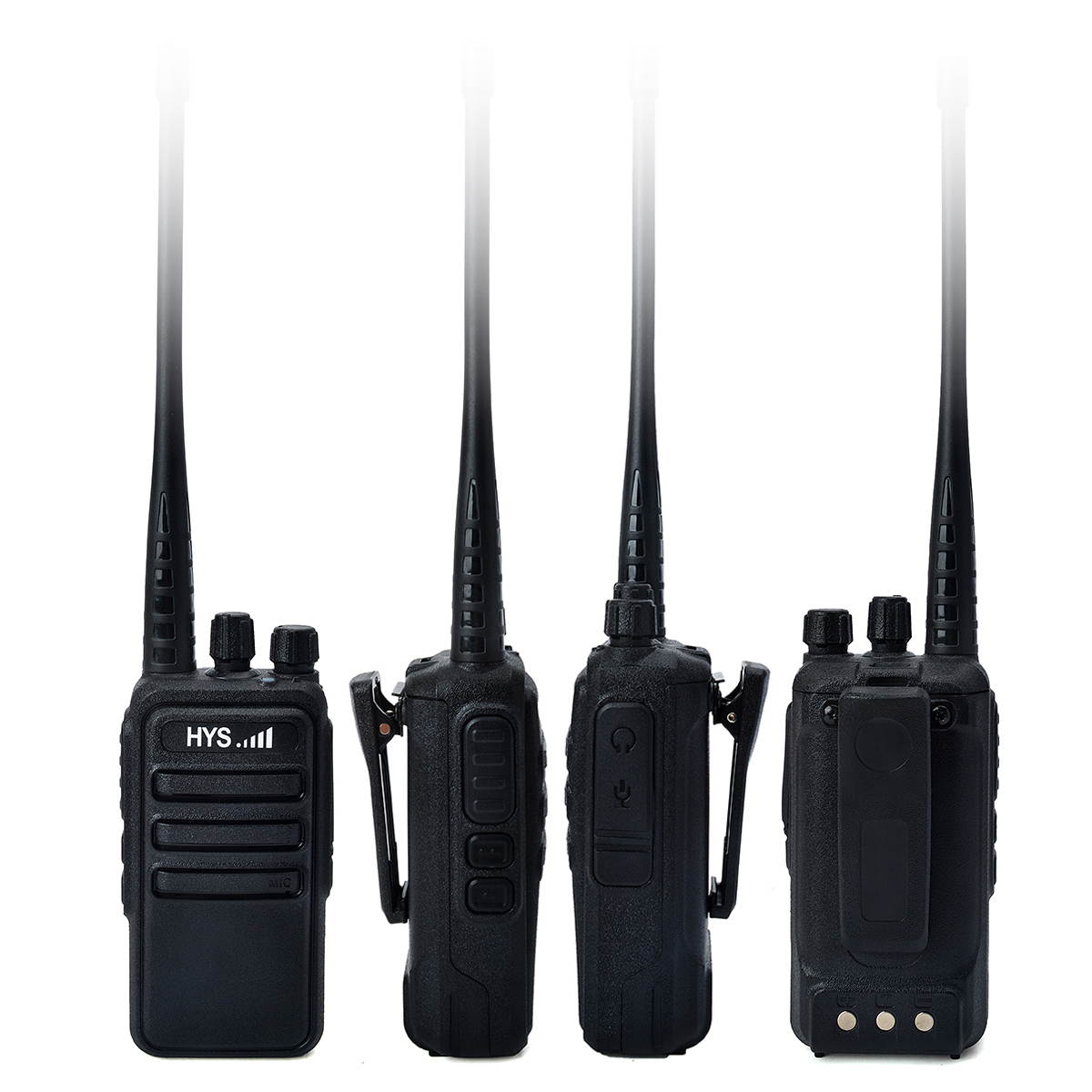HYS Rechargeable Long Range Two-Way Radios with Earpiece  UHF 400-470MHZ Walkie Talkies Li-ion Battery and Charger
