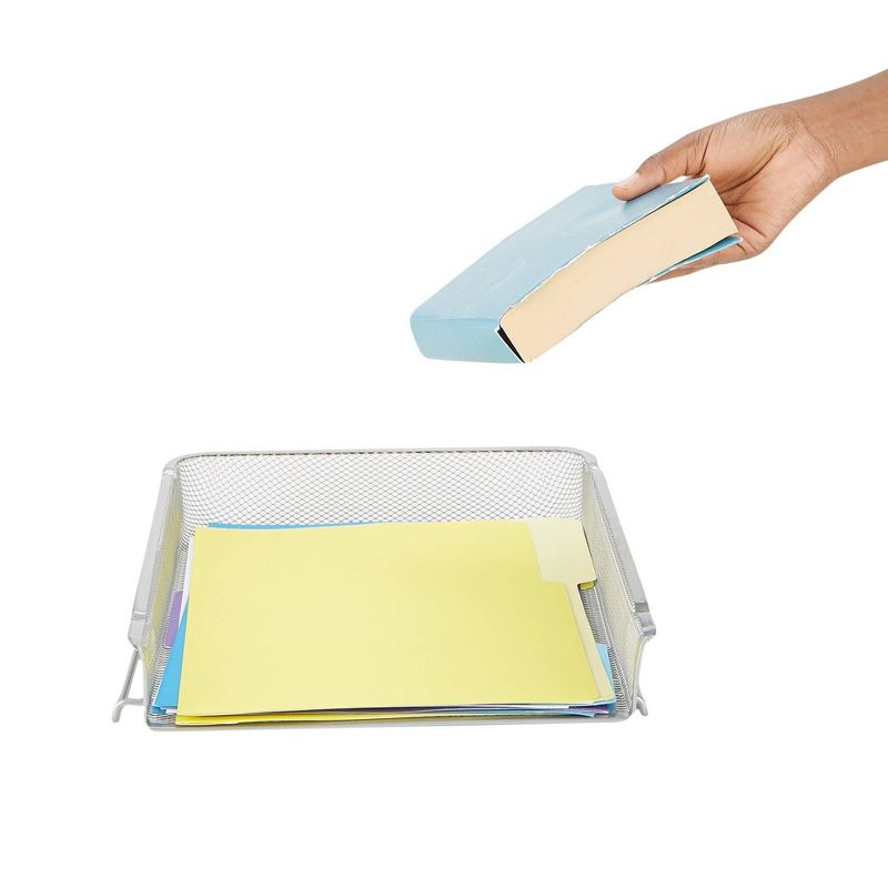 Mind Reader 2pc Stackable Letter Trays Front Load