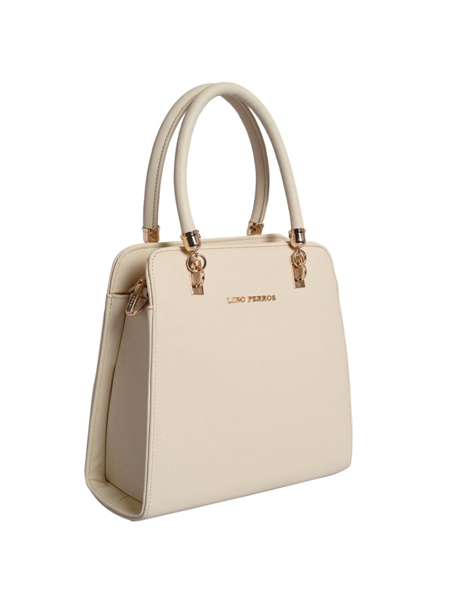 Lino Perros Ivory Textured Medium Handbag