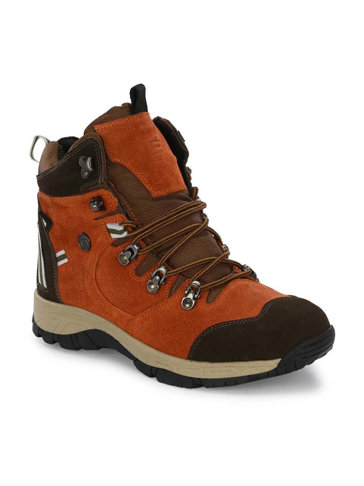 Eego Italy Men's Orange & Brown Outdoor Shoes