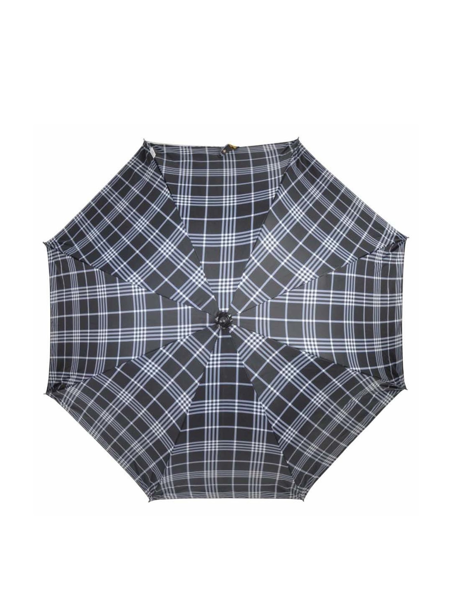 Eume Forlin Black Checks 1 Fold Umbrella - 23 inch