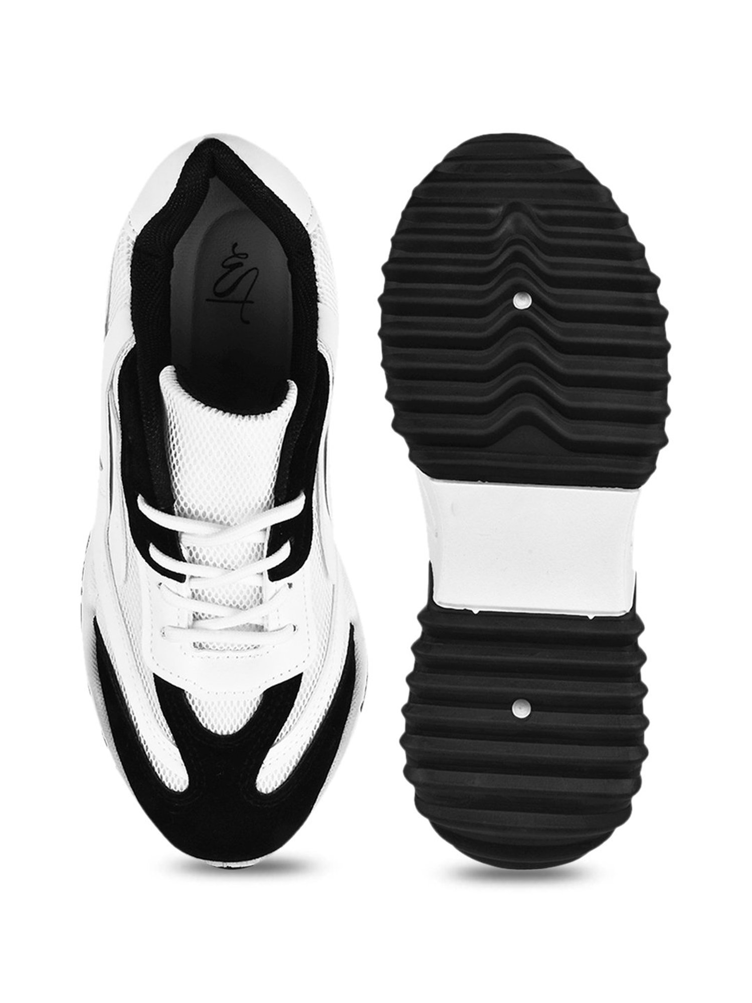 The White Pole Women's White Casual Sneakers