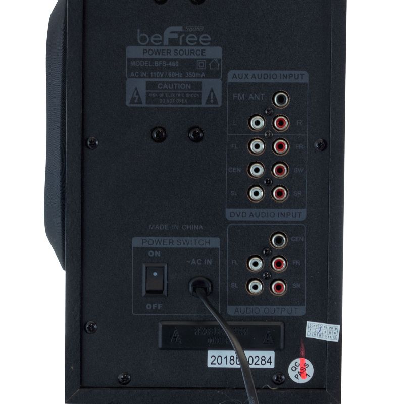 beFree Sound 5.1 Channel Bluetooth Surround Sound Speaker System in Black