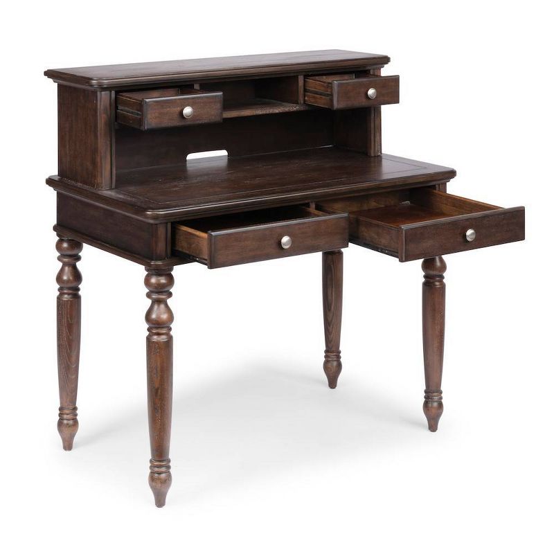 Southport Writing Desk & Hutch Dark Aged Oak - Home Styles