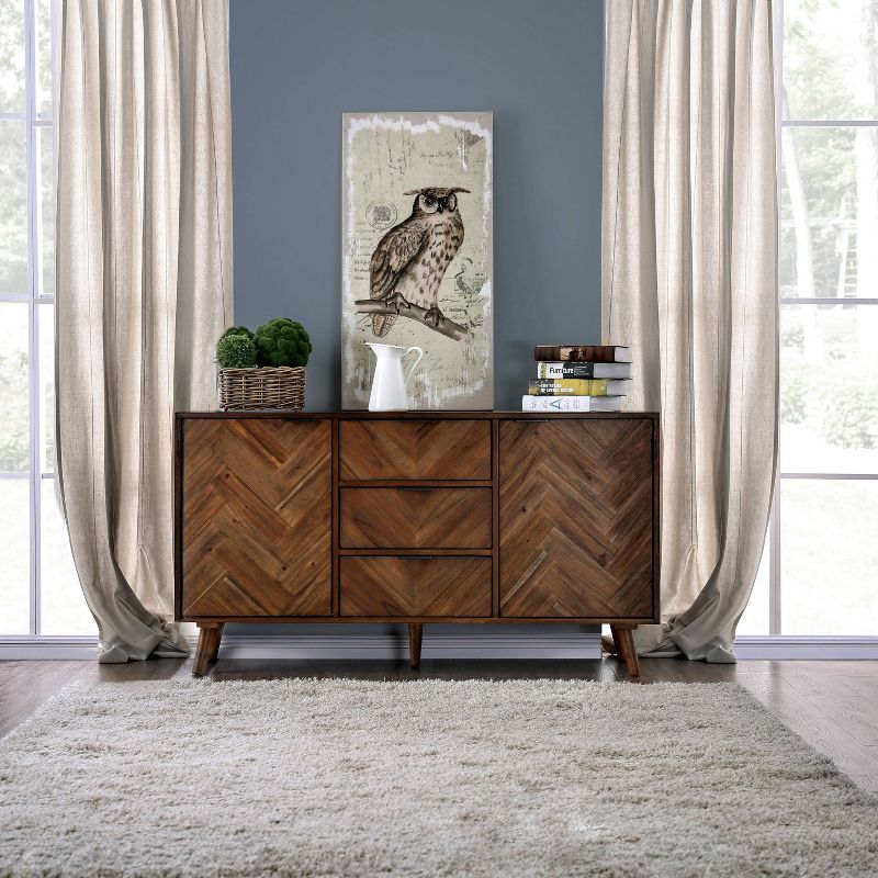 Larkin 3 Drawer Server Light Oak - HOMES: Inside + Out