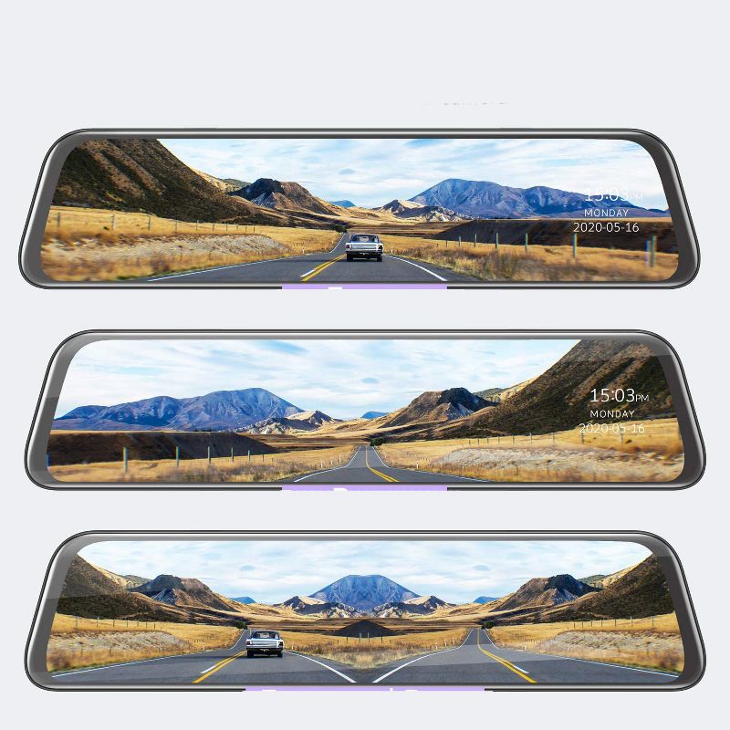 TOGUARD CE70 12" GPS Voice Control Touch Screen 2.5K Dash Cam with Night Vision