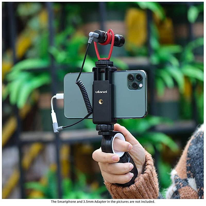 ST07 Phone Tripod Mount with Cold Shoe Mount for Microphone LED Video Light 14 Tripod Screw for iPhone 11ProPro Max XS Max XR X 8 7 Plus Samsung Galaxy OnePlus Google Pixel Vlog Vlogging