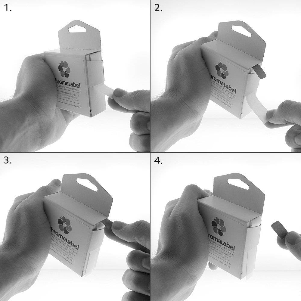 ChromaLabel 1/2 x 3/4 inch Color-Code Labels | 500/Dispenser Box (Dark Blue)