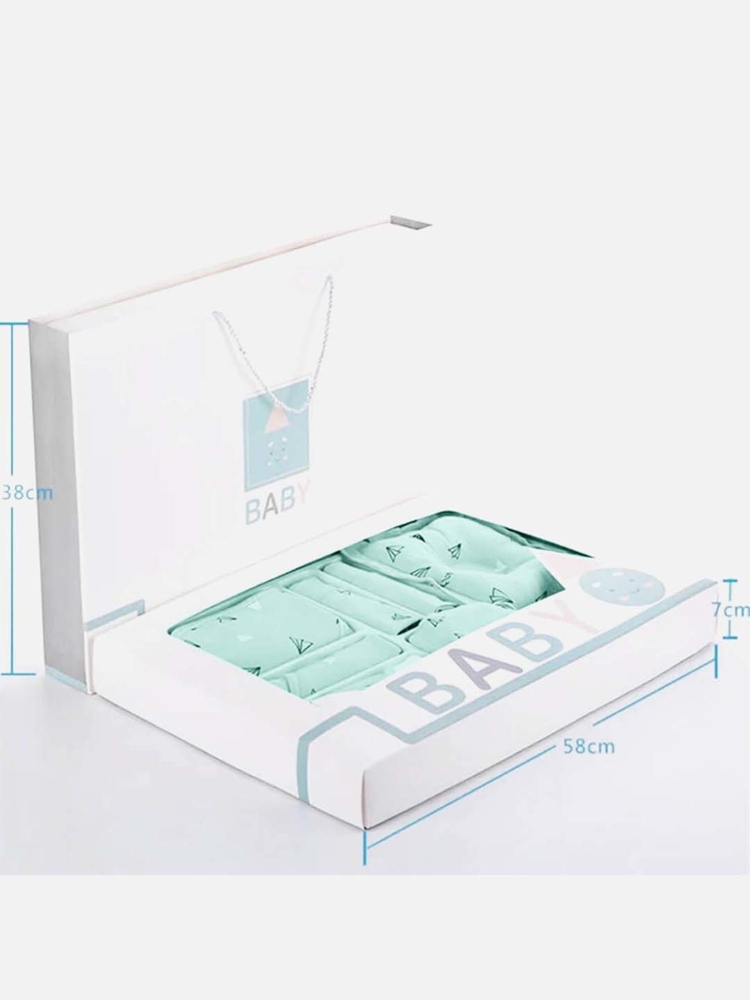 Little Surprise Box Kids Green Cotton Printed Full Sleeves Gift Set