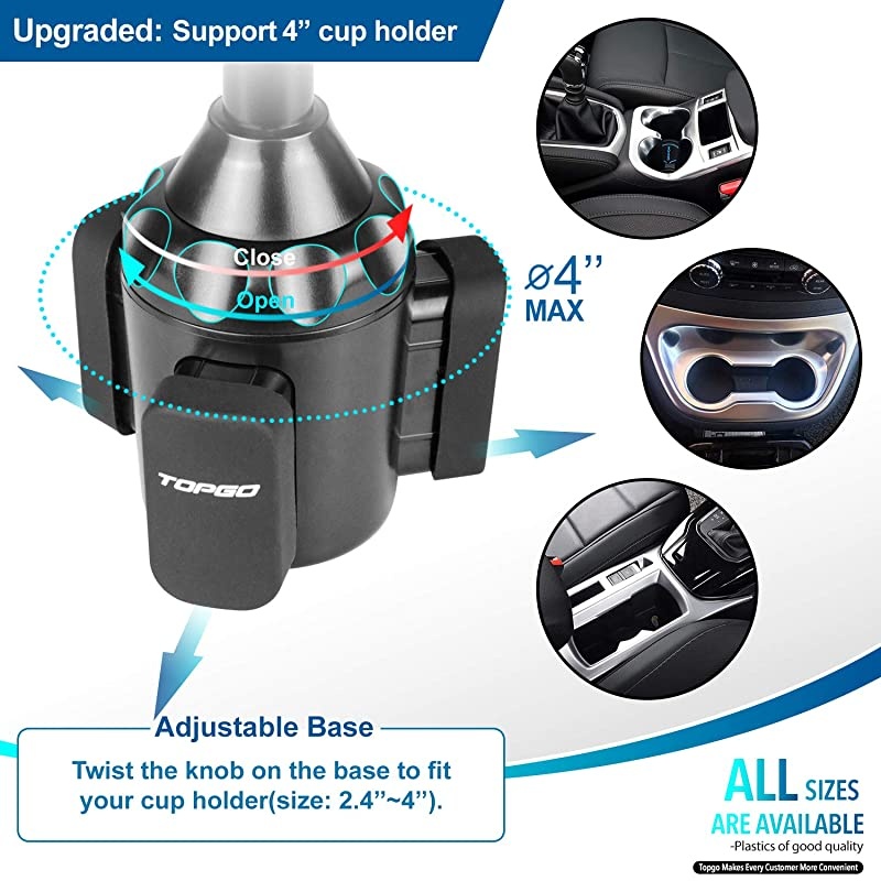 Upgraded  Universal Adjustable Cup Holder Cradle Car Mount for Cell Phone iPhone XsXS MaxX87 PlusGalaxy Blue