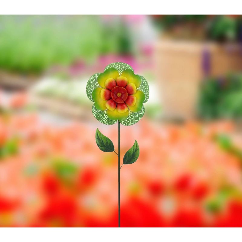 36" H Metal Garden Stake - Orange - Creative Motion