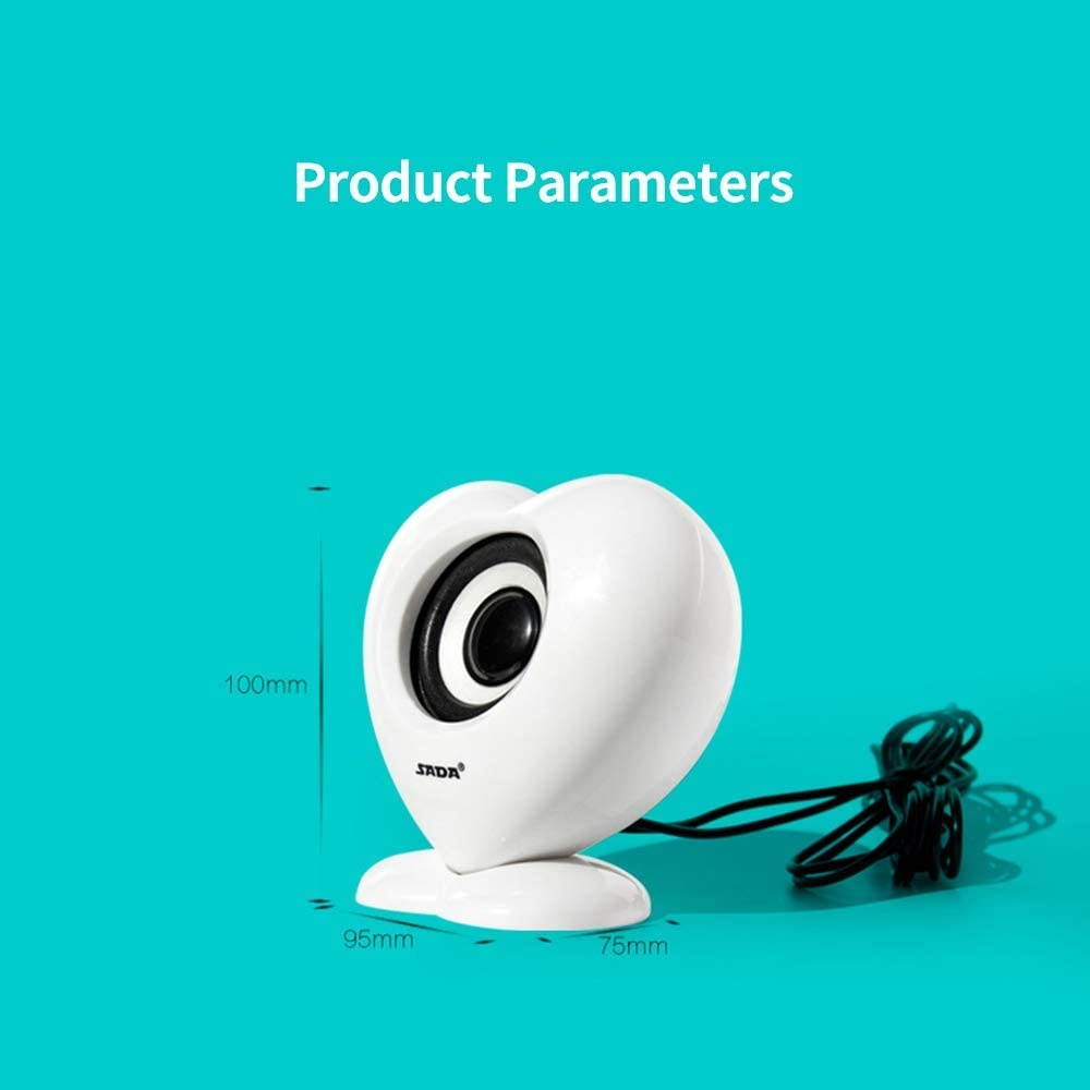 Docooler V-188 Digital Speaker Mini 3.5mm Wired Speaker Portable USB-Powered Speaker 3W Output for Mobile Phone Laptop Computer