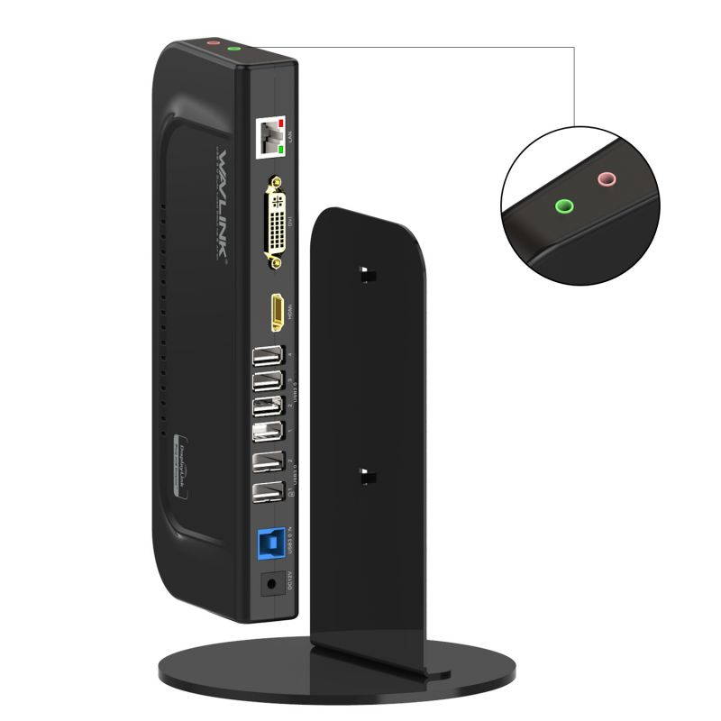 Wavlink USB 3.0 Universal Laptop Docking Station, Dual Video Display HDMI & DVI/VGA ,Port Replicator, Gigabit Ethernet, Audio, 6 USB Ports,  Laptop, Ultrabook, Macbook, Windows 10,8,7,XP,Mac,Android