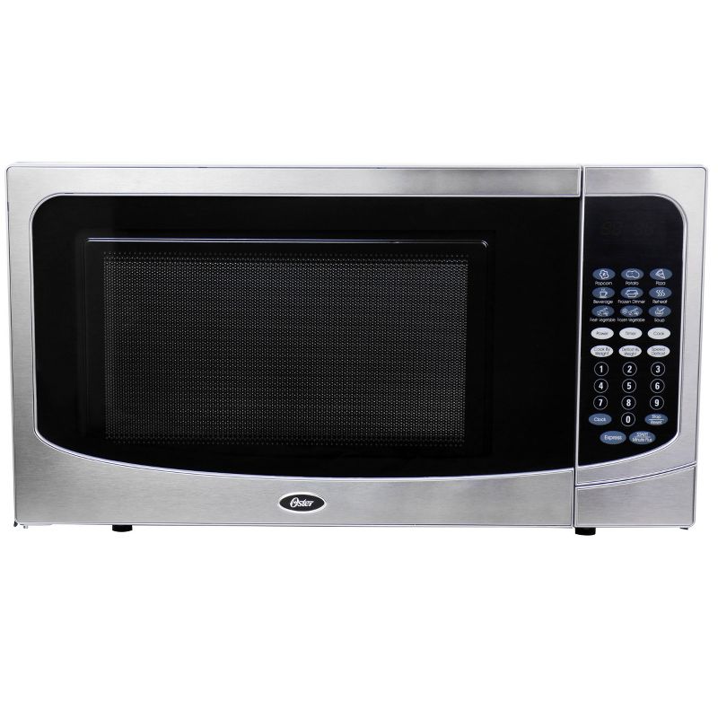 Oster 1.6 Cubic Ft. 1000 Watt Countertop Microwave Oven in Silver