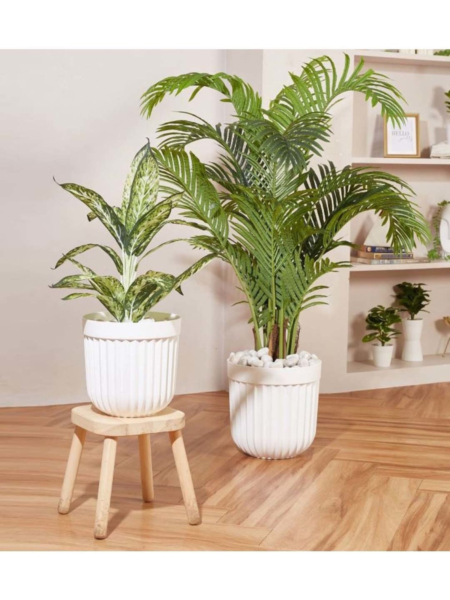 Mason Home White Ruffle Planter Large