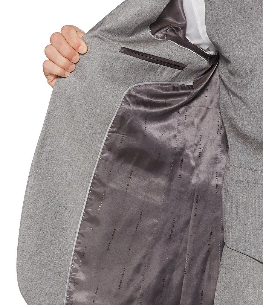 Perry Ellis Big & Tall Slim-Fit Herringbone Suit Separates Jacket