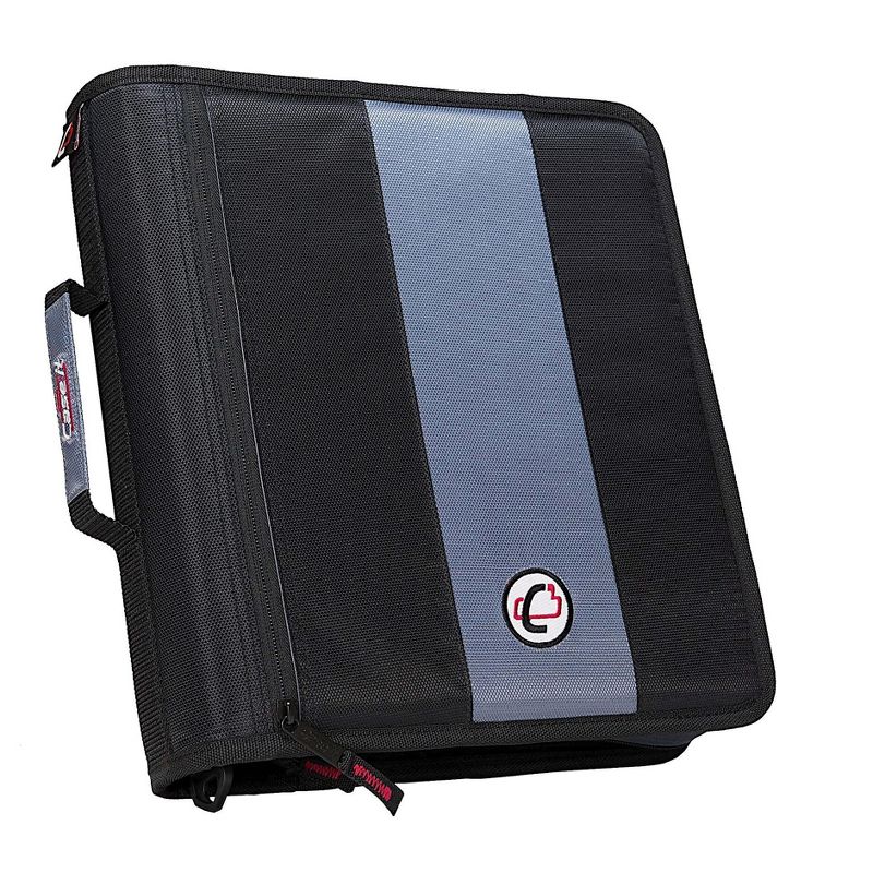 Case It Case-it Classic 2 3-Ring Zipper Binder, Black D-251