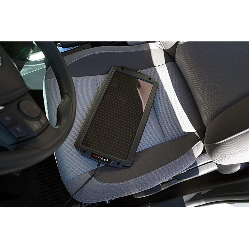 Solar Battery Charger and Maintainer - 2.4 Watt, 12V - For Cars, Boats, Motorcycles, Snowmobiles, Trucks