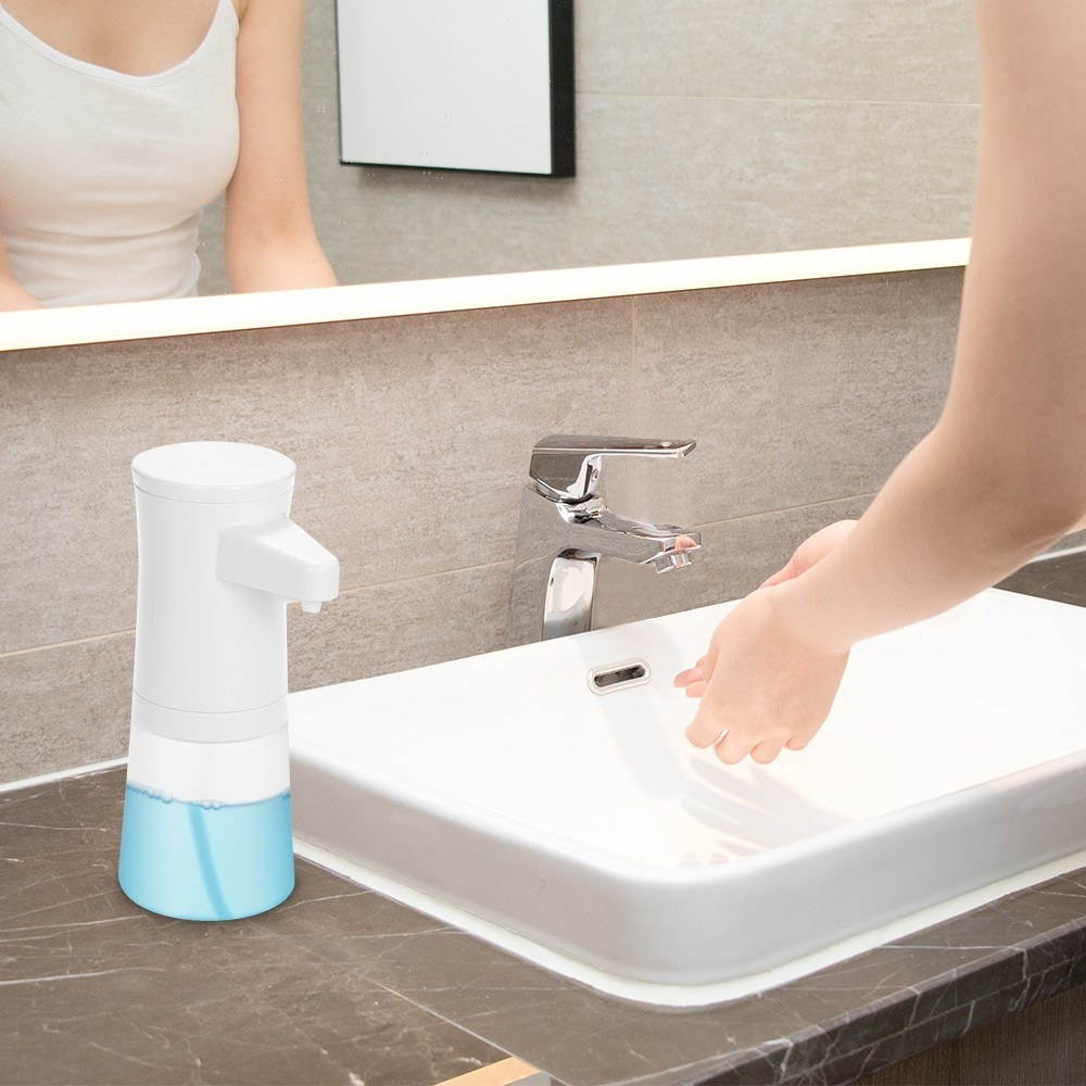 Motion Sensor Hands Free Touchless Liquid Shampoo Shower Gel Soap Foam Pump for Kitchen Bathroom