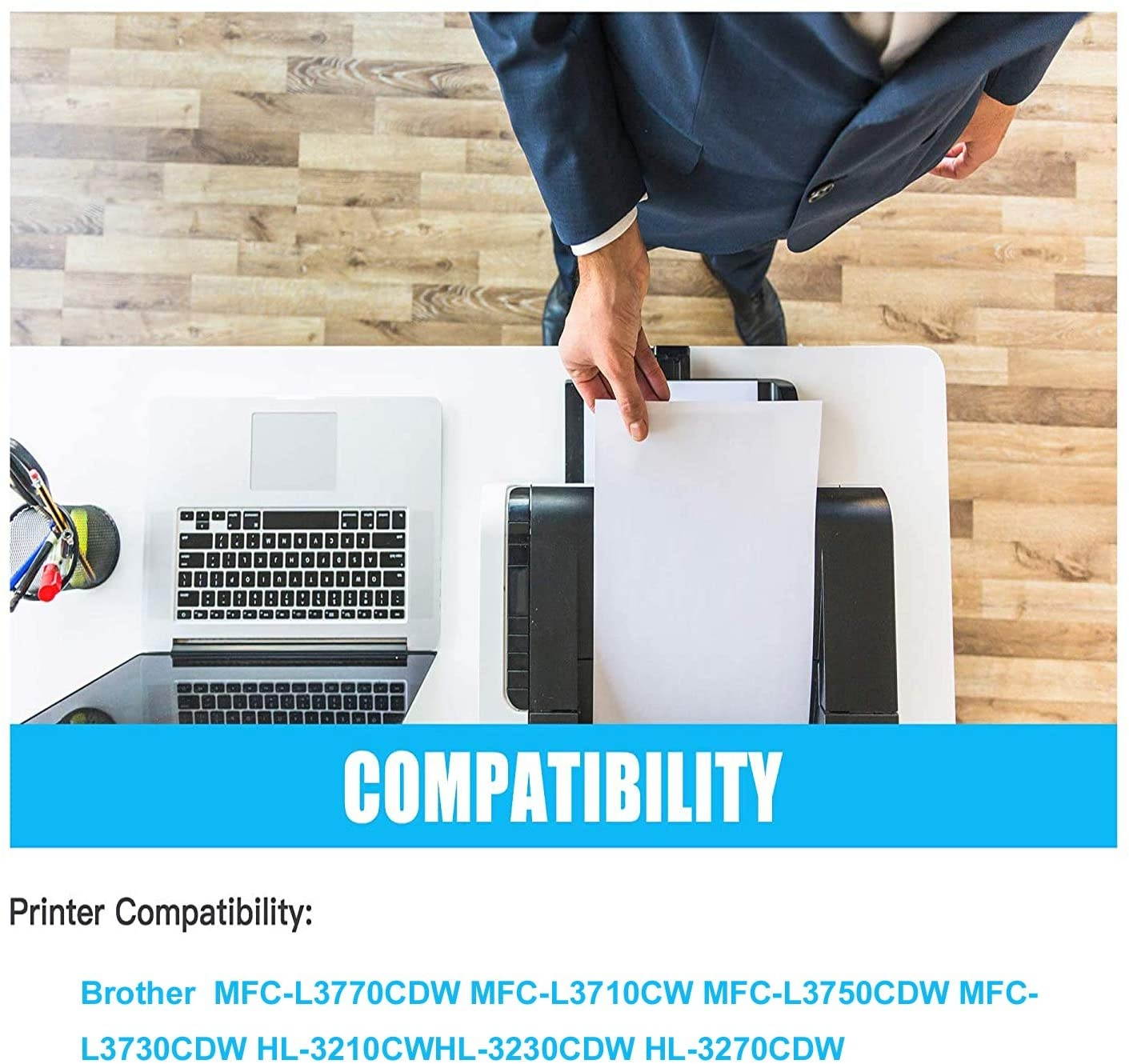 DIGItoner Compatible DR223CL Drum Unit Set Replacement for Brother DR223 DR227 use with MFC-L3770CDW MFC-L3710CW MFC-L3750CDW MFC-L3730CDW HL-3210CW HL-3230CDW HL-3270CDW Toner Drum[BCMY, 4-Pack]