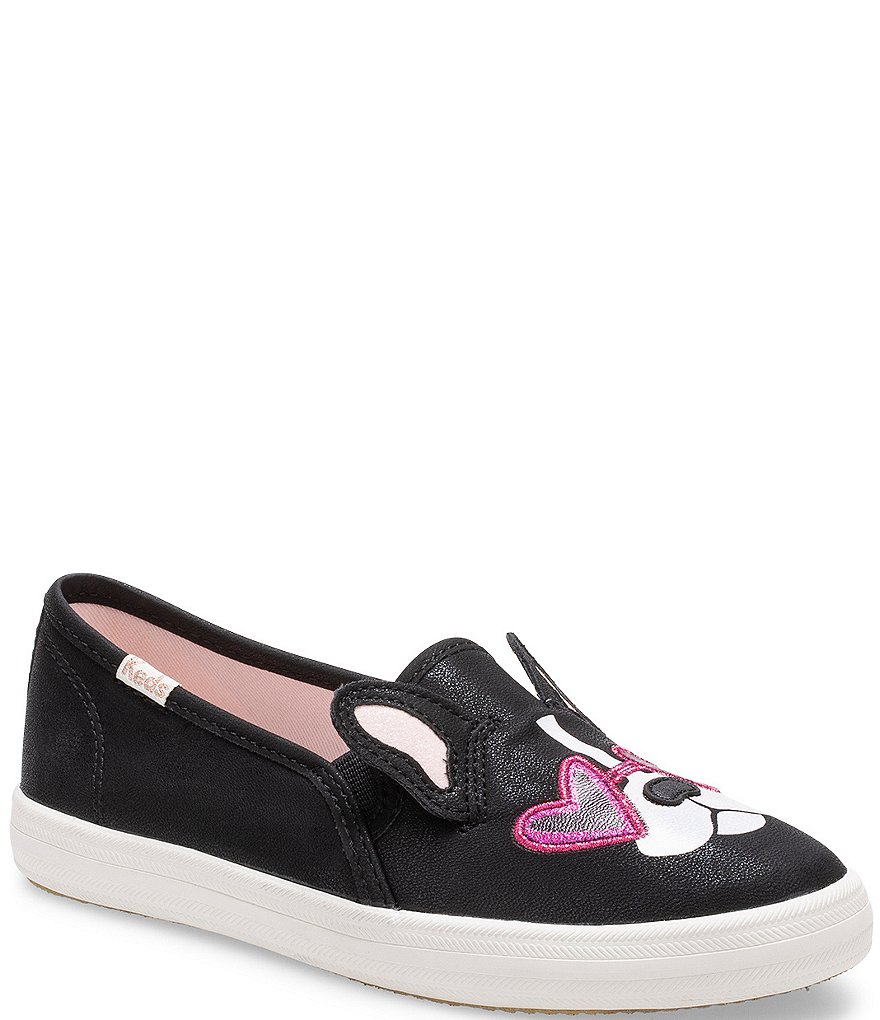 Keds Keds x kate spade new york Girls' Double Decker Leather Slip-On Sneakers (Youth)