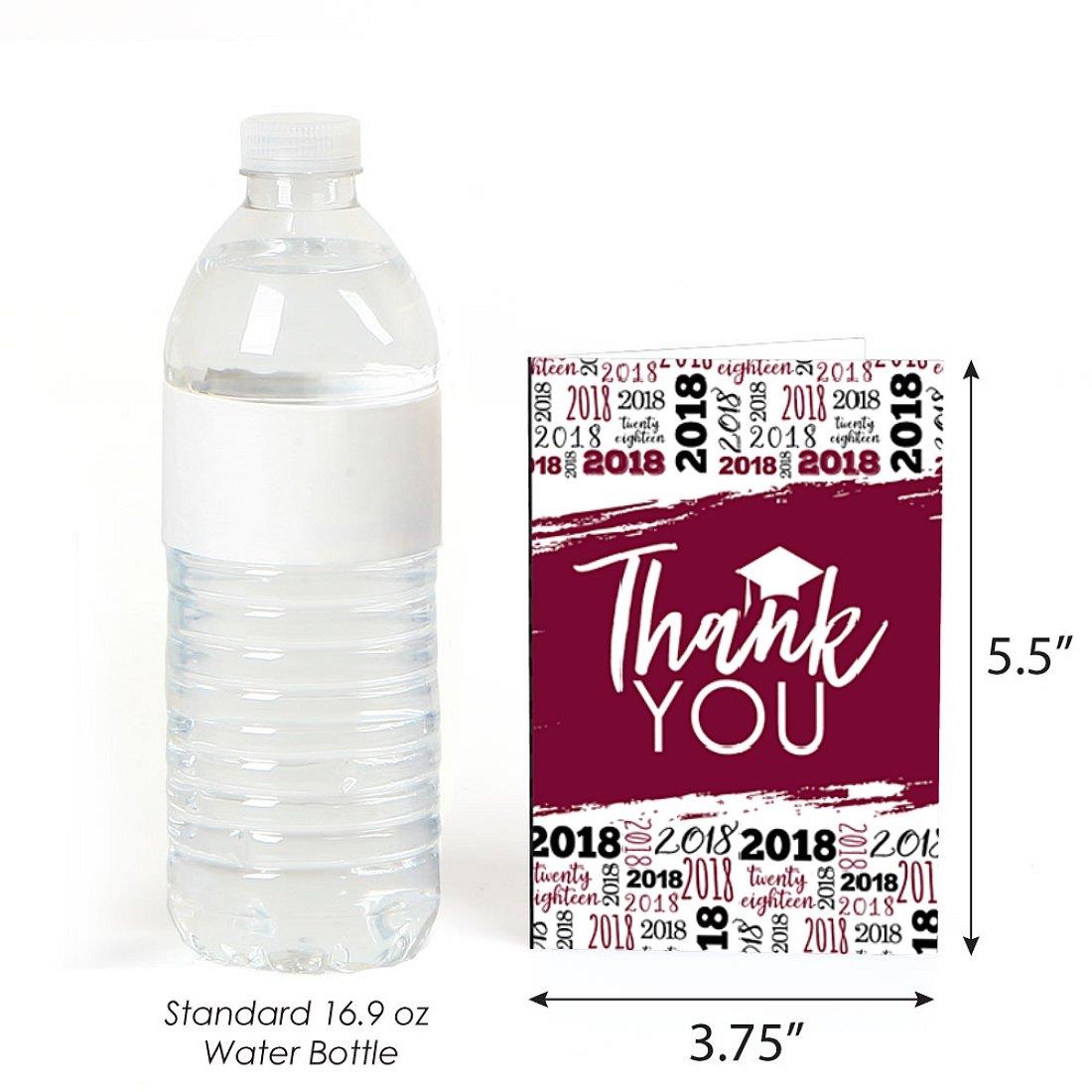 Maroon Grad - Best is Yet to Come - Burgundy 2018 Graduation Party Thank You Cards (8 Count)