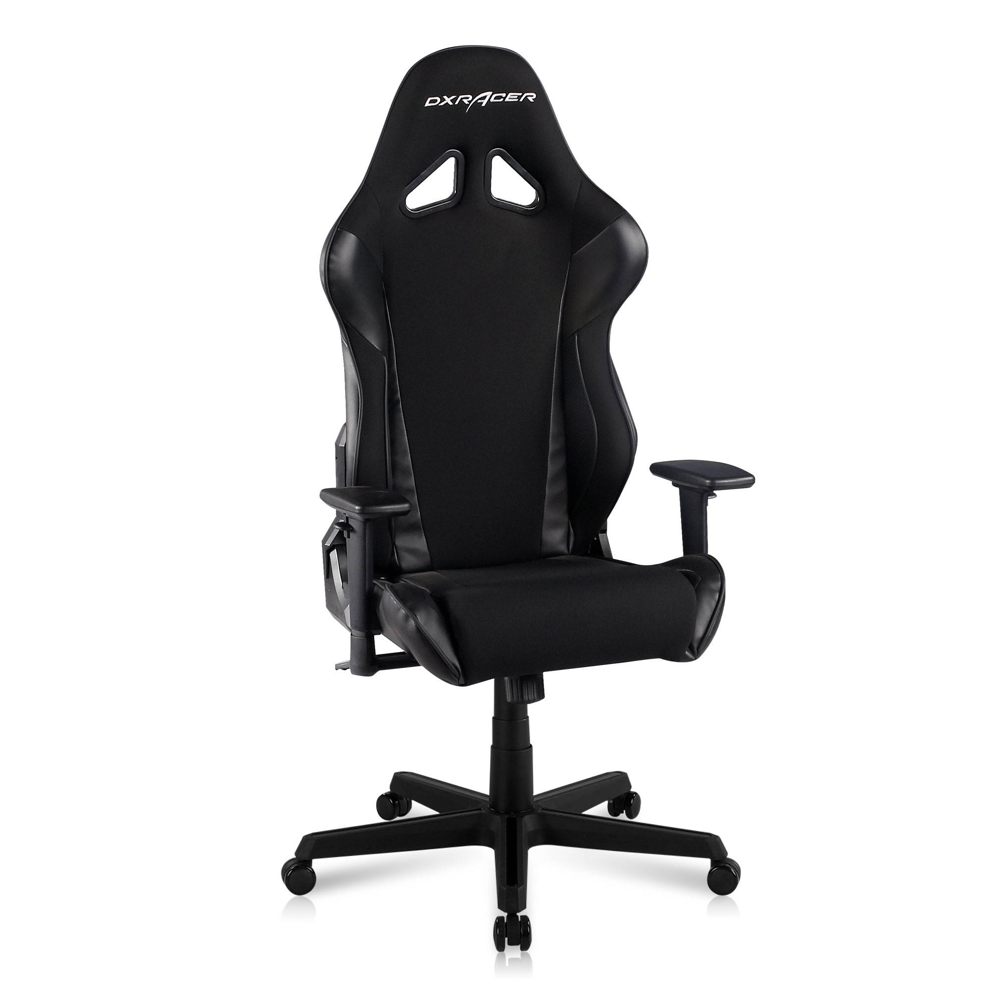 DXRacer Ergonomically Designed Racing Series RAA106 Black Strong Mesh and PU Leather 135-degree Recline High-End Gaming Chair with Neck and Lumbar Support Pillow
