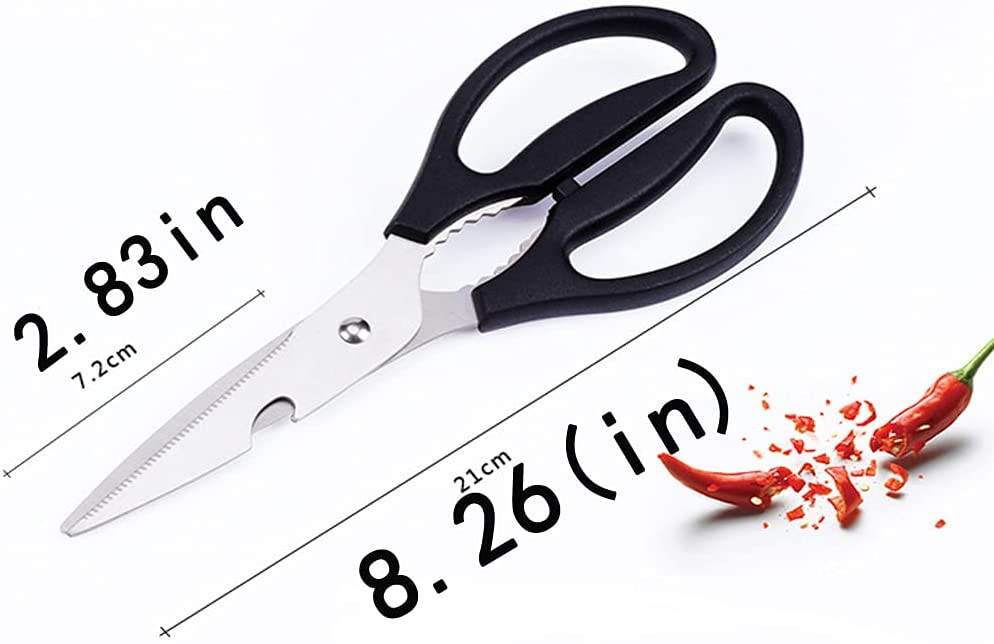 Kitchen Shears, Kitchen Scissors Heavy Duty Meat Scissors, Dishwasher Safe Cooking Scissors, Multipurpose Stainless Steel Sharp Utility Food Scissors for Chicken, Poultry, Fish, Herbs