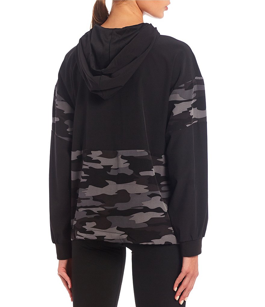 Sundown by Splendid Coordinating Joey Acid Wash Zip Front Hoodie