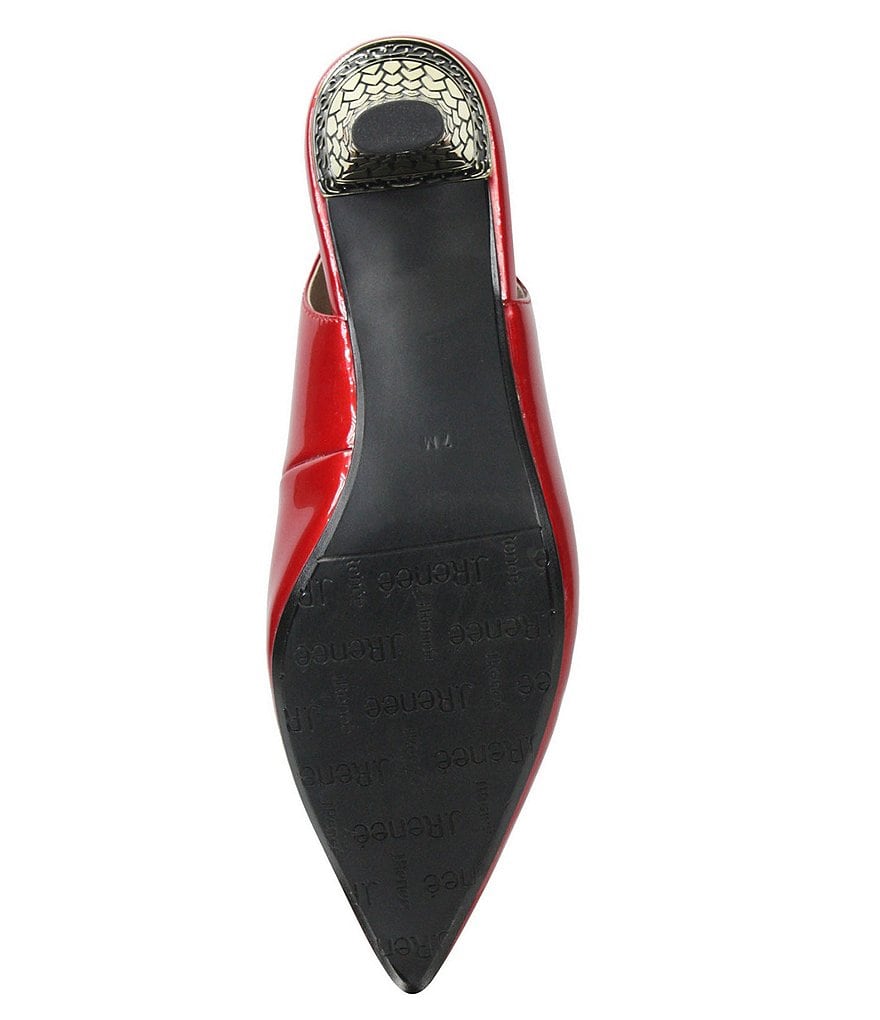 J. Renee Mayetta Slingback Pearlized Patent Dress Metal Heel Pumps