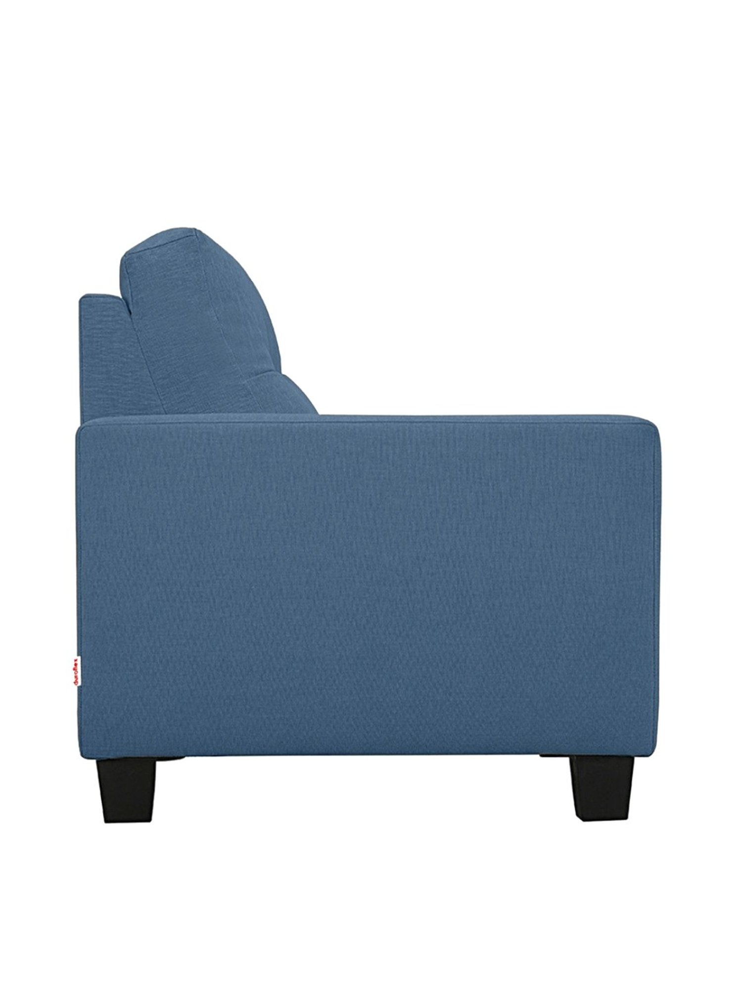 Duroflex Ease Blue Wood 1 Seater Sofa