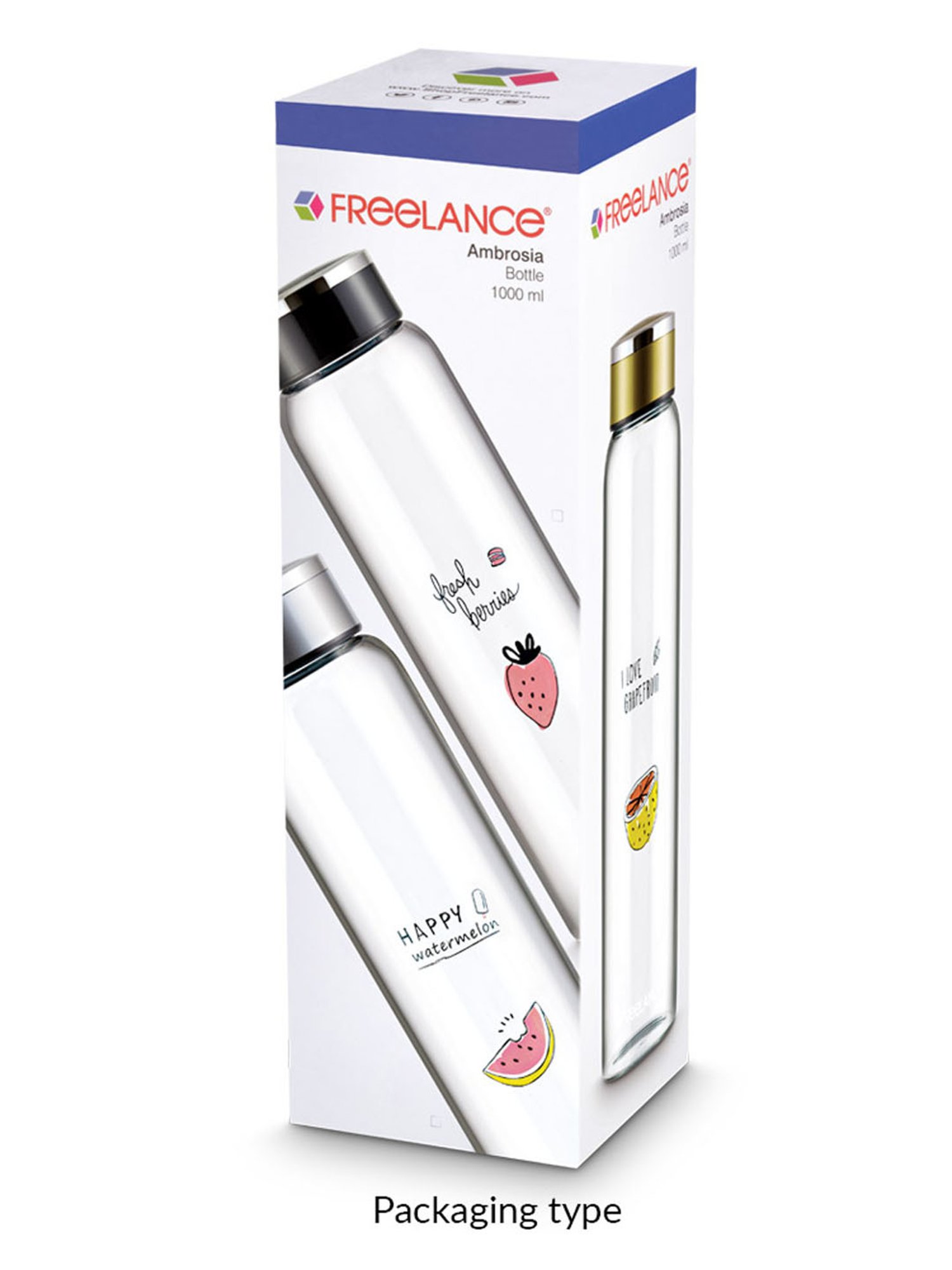 Freelance Yellow Glass 1000 ml Jars and Container