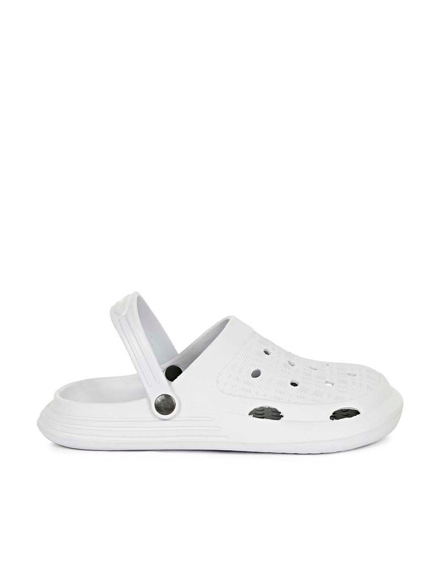 Mozafia Men's Grey Back Strap Clogs