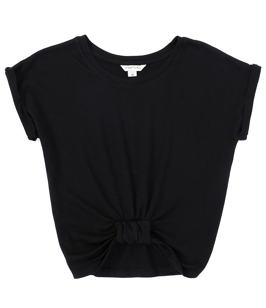 Habitual Big Girls 7-16 Short-Sleeve Knot-Front Tee