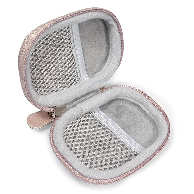 Protective and Carry case for Square Reader for magstripe with Both Lining mesh Pockets for up to 2 Square Reader Rose Gold