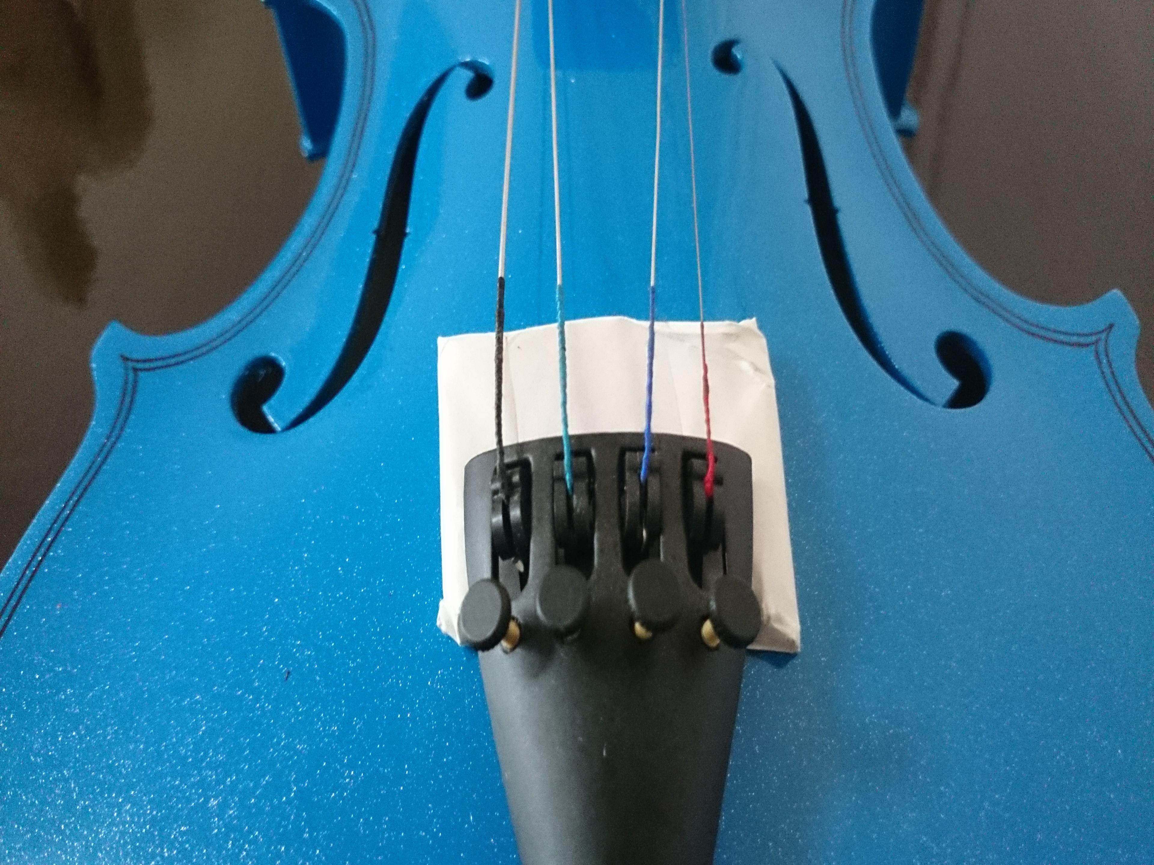 Student Acoustic Violin Full 1/8 Maple Spruce with Case Bow Rosin Blue Color