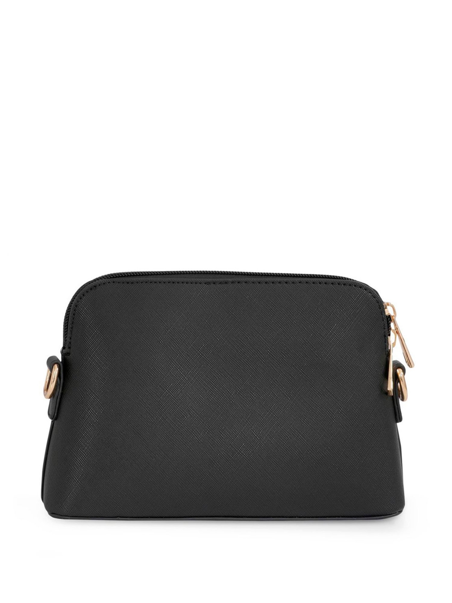 Aeropostale Cailyn Black PU Solid Sling Handbag