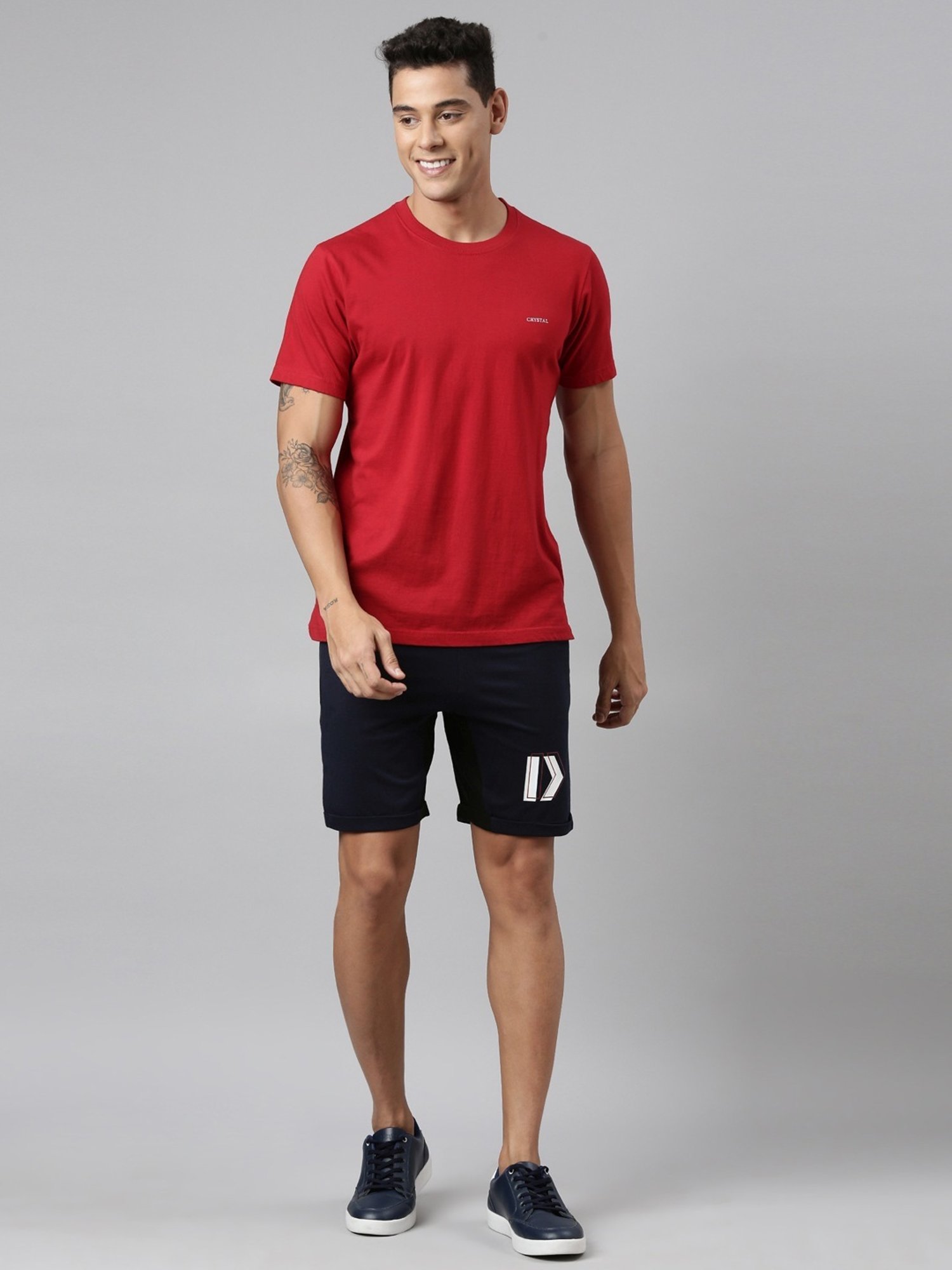 Dixcy Scott Maximus Blue Cotton Regular Fit Shorts