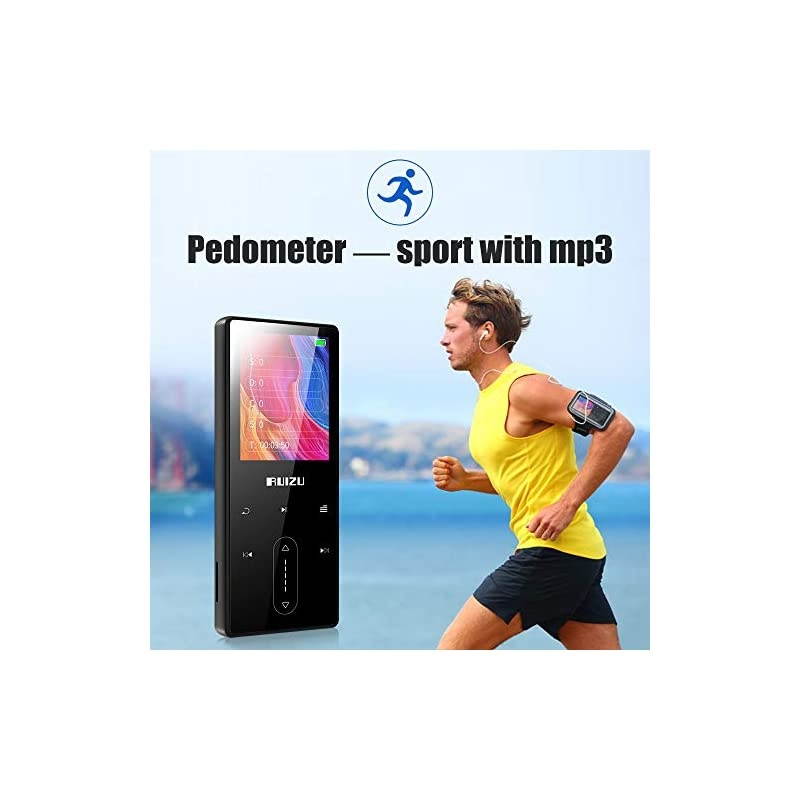 MP3 Player with Bluetooth 5.0, HiFi Lossless Music Player with FM Radio, Voice Recorder, 2.4" HD Screen, Portable Ultra-Thin Metal MP3 Player for Walking Running, Support up to 128GB
