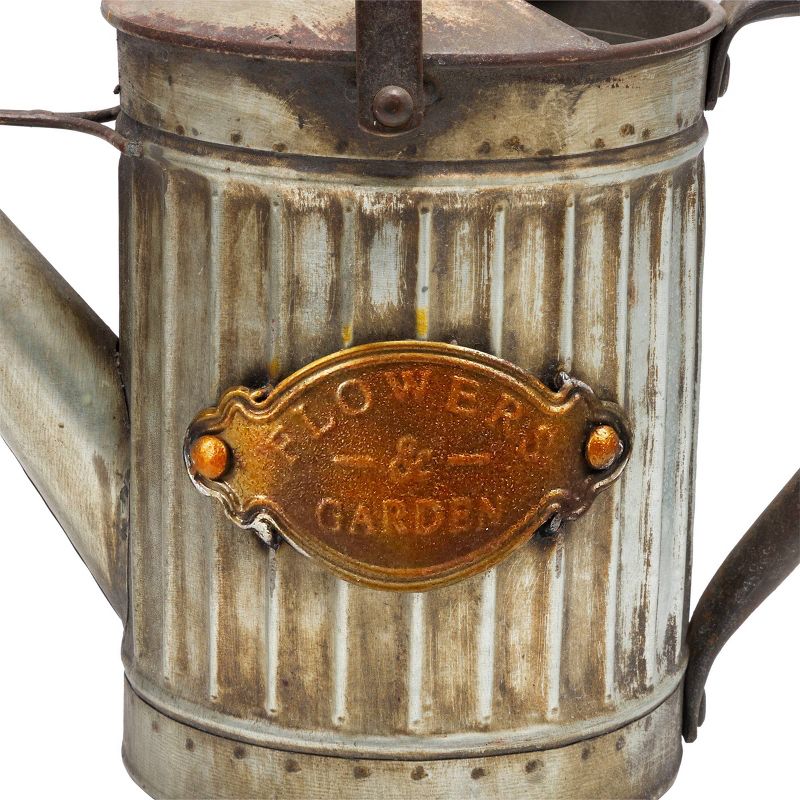 Alpine 12" Metal Watering Flower Can Silver