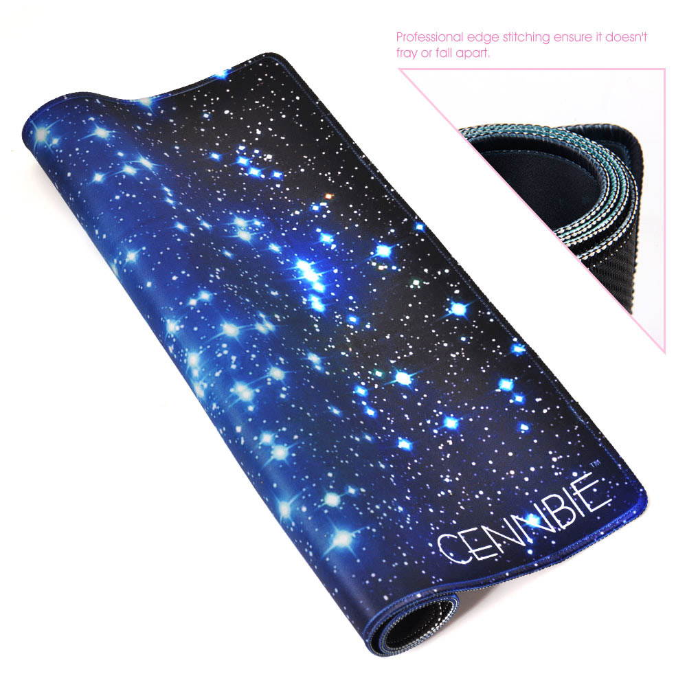 Cennbie Galaxy Extra Large XXL Gaming Mousepad Non-Slip Rubber Oblong MousePad for Computer Desk Stationery Accessories 35.4 x 15.5in