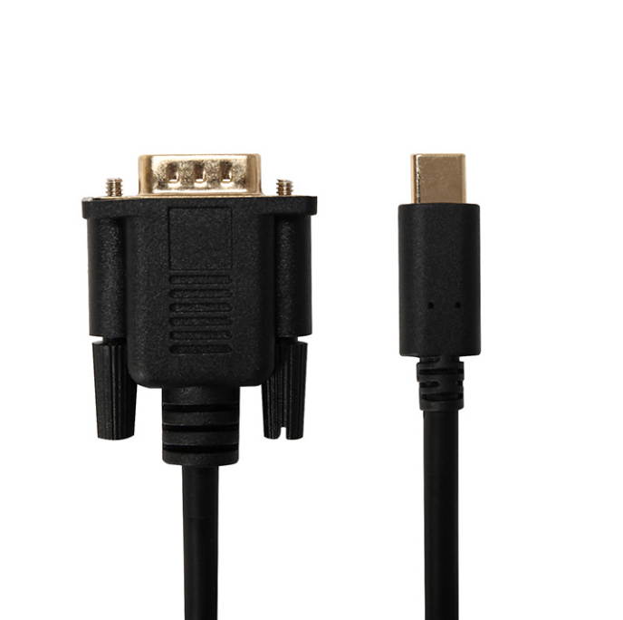 5.9 feet 1080P type-C Male  to VGA Male Video Adapter Cable HD For Mackbook