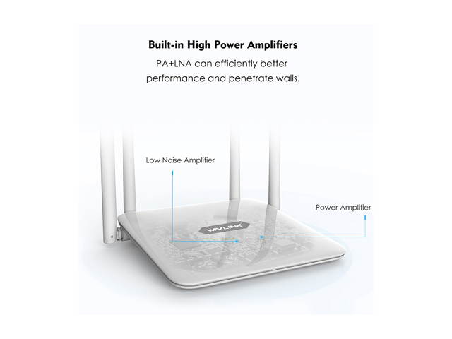 Wavlink AC1200 High Power Dual Band 2.4G/5GHz Wireless Router, Gigabit Ethernet Wi-Fi Router, IEEE 802.11ac/a/b/g/n, 4 x 5Dbi High Gain External Antennas, Smart LED Indicator, Support WPS, WPA/WPA2