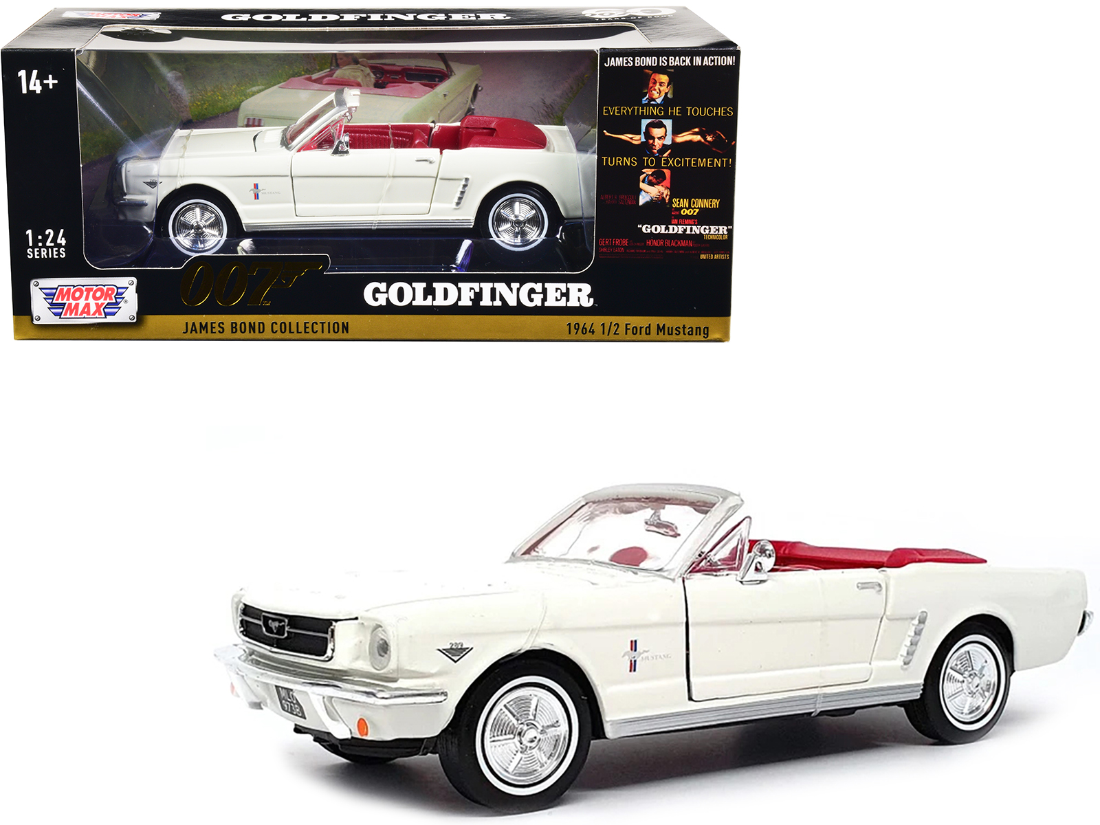 1967 Ford Mustang Shelby GT-500 Red Metallic and Gray Metallic with Star-Lord Diecast Figurine "Guardians of the Galaxy" "Marvel" Series 1/24 Diecast Model Car by Jada