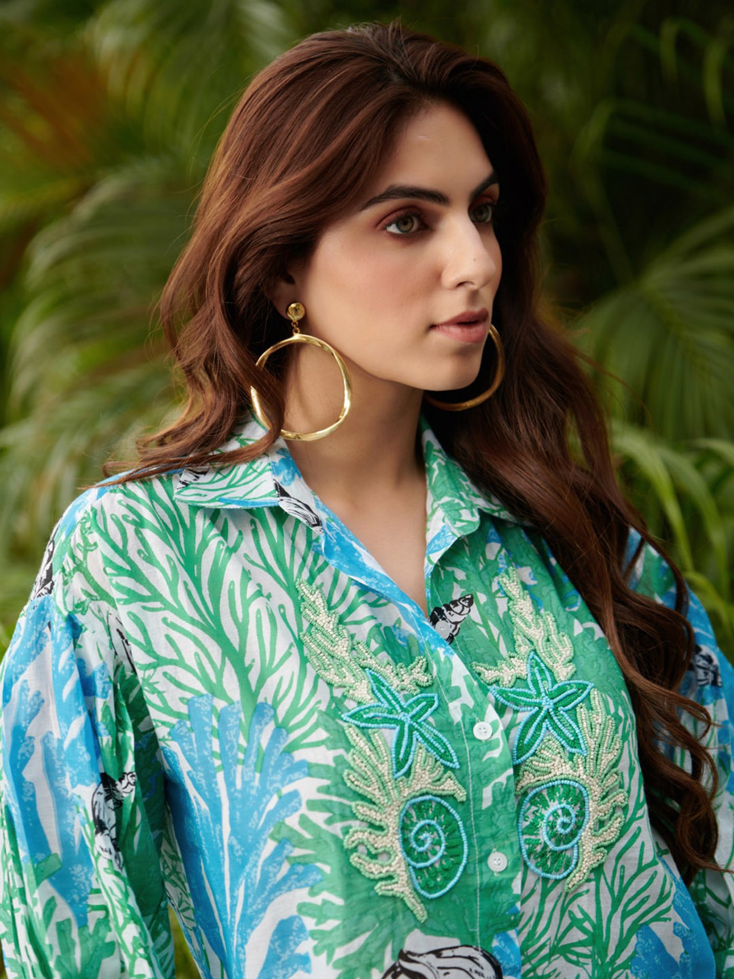 Cin Cin Blue Aqua Shirt Kurta With Tapered Pants