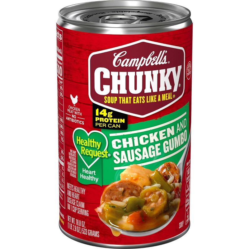 Campbell's Chunky Healthy Request Grilled Chicken & Sausage Gumbo Soup 18.8oz
